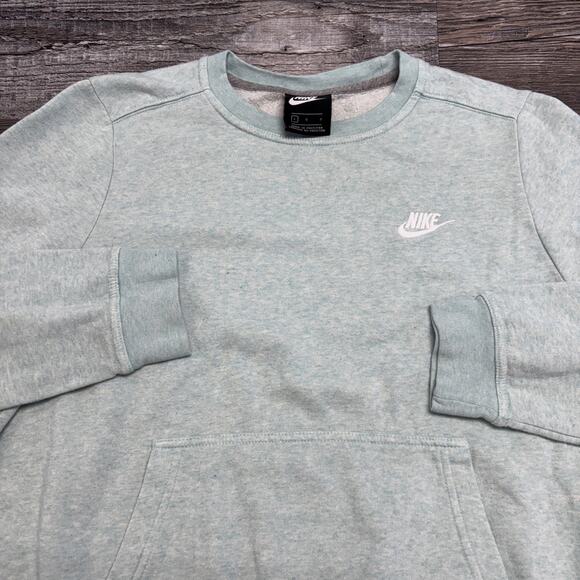 Nike Winter Fleece Igloo Heather White Womens Large Kangaroo Pocket Sweatshirt - Picture 6 of 10